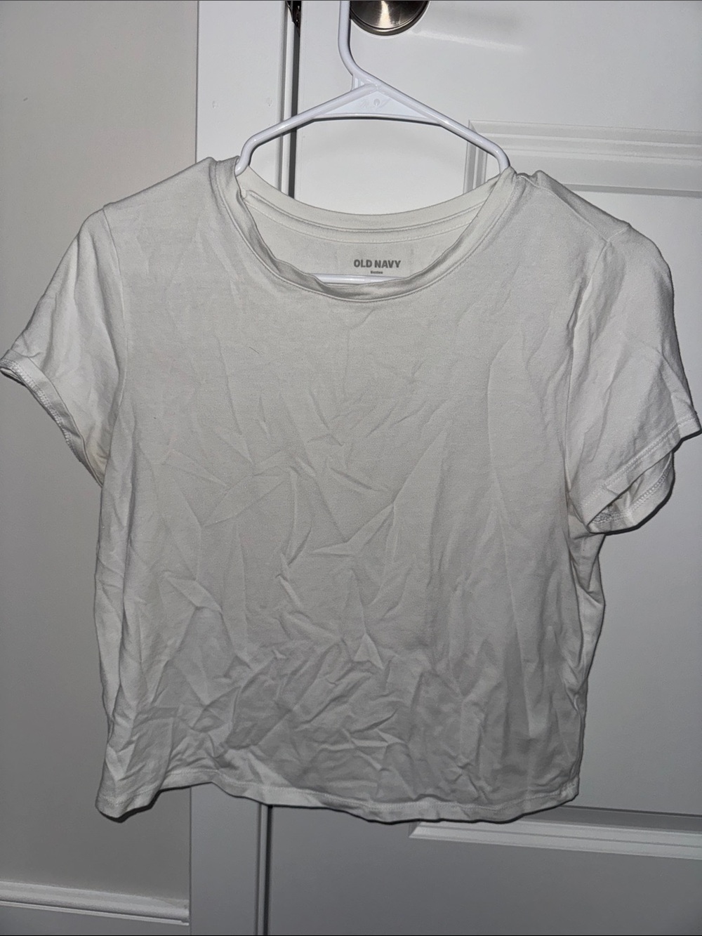 Old Navy White Short-Sleeve Crewneck Tee